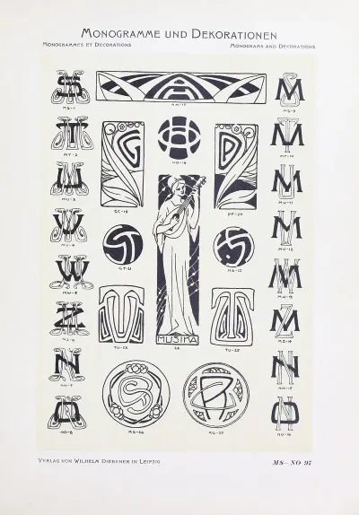 Monogrammes Und Dekorationen Pl 097