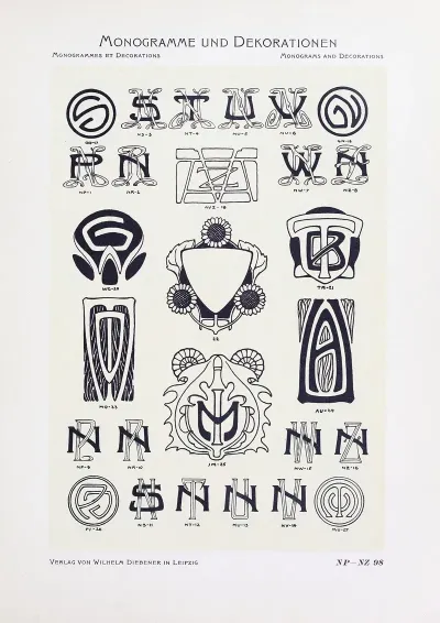 Monogrammes Und Dekorationen Pl 098