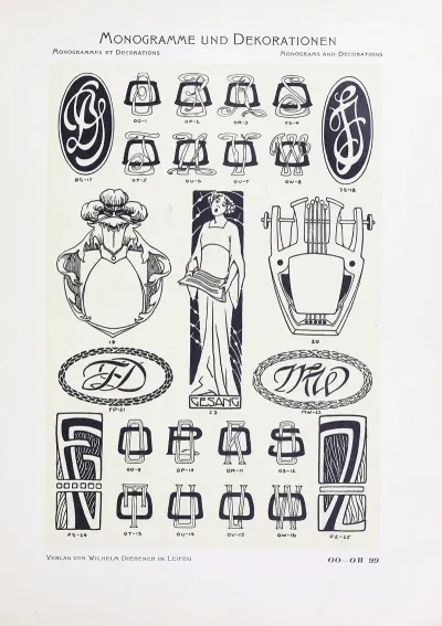 Monogrammes Und Dekorationen Pl 099