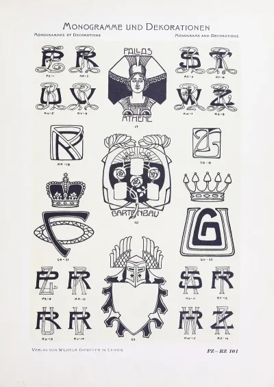 Monogrammes Und Dekorationen Pl 101