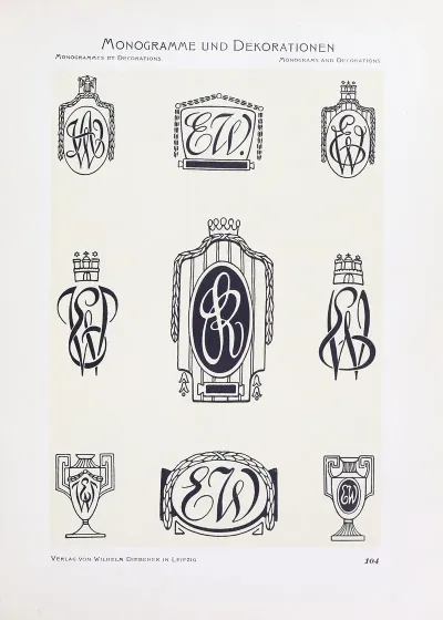 Monogrammes Und Dekorationen Pl 104
