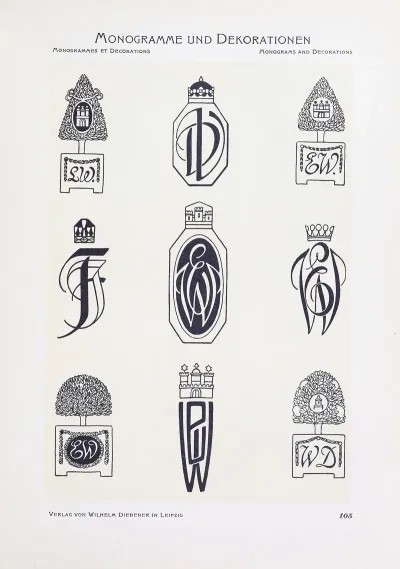 Monogrammes Und Dekorationen Pl 105