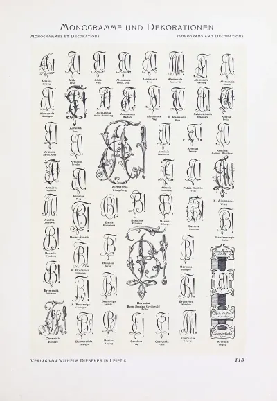Monogrammes Und Dekorationen Pl 115