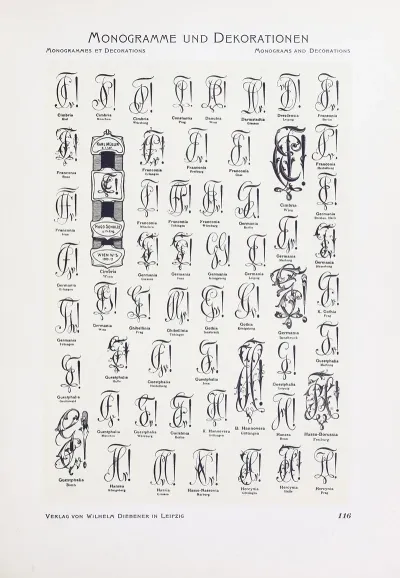 Monogrammes Und Dekorationen Pl 116