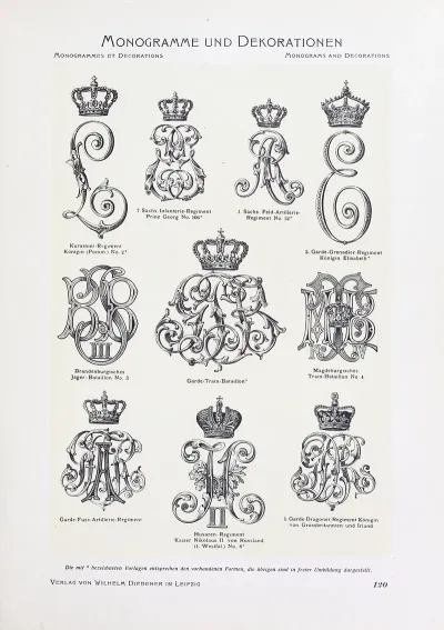 Monogrammes Und Dekorationen Pl 120