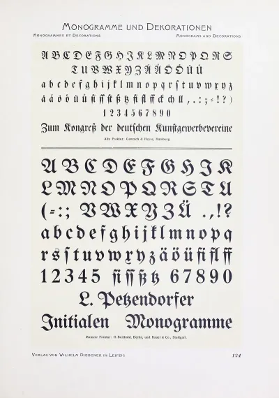 Monogrammes Und Dekorationen Pl 124
