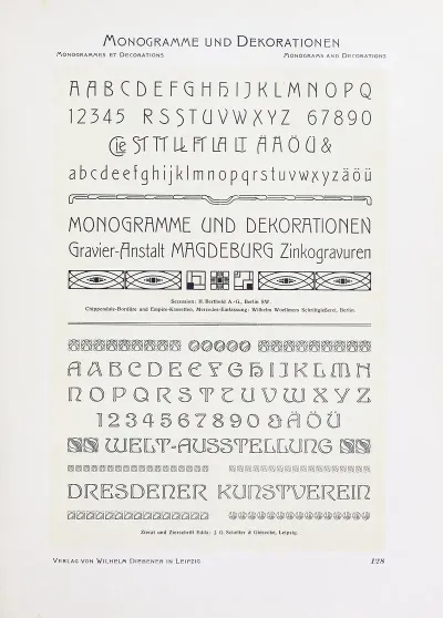 Monogrammes Und Dekorationen Pl 128