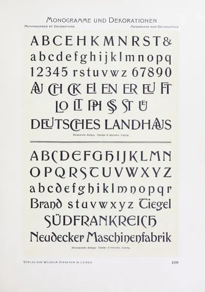 Monogrammes Und Dekorationen Pl 129