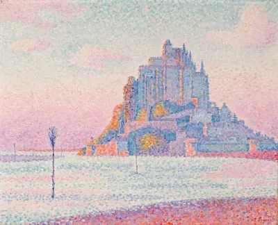 Mont Saint Michel Setting Sun