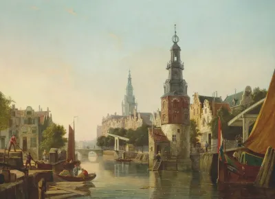 Montelbaanstoren And Zuiderkerk Amsterdam