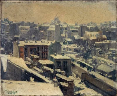 Montmartre Sous La Neige Emplacement Du Nouvel Hippodrome