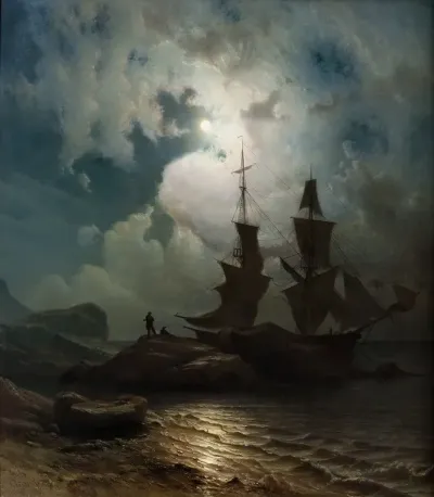 Moonlight On The Coast Of Norway