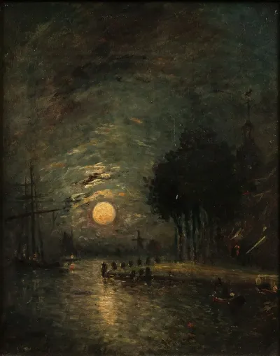 Moonlight View Of Dordrecht