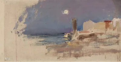 Moonlit Landscape With Water And Architecture From The Journey To Constantinople