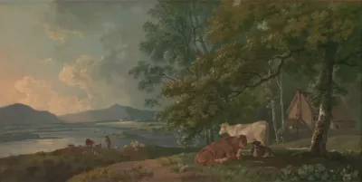 Morning Landscape With Cattle