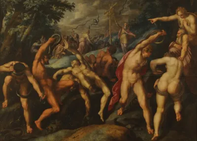 Moses Raising The Brazen Serpent