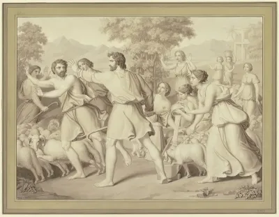 Moses Und Die Hirten Am Brunnen