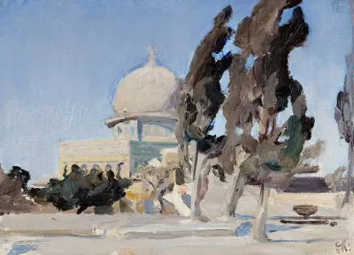 Mosque Of Omar In Jerusalem From The Journey To Palestine