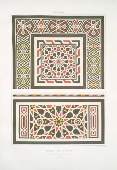 Mosquee Del Bordeyny Details De Mosaiques Murales Xviie Siecle