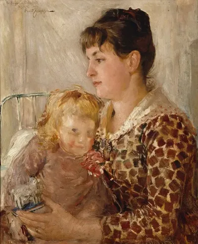 Mother And Child The Wife And Daughter Of The Artist Allan Osterlind