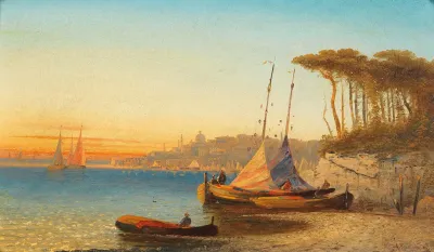 Motiv Am Meerbusen Von Ischia Bei Neapel