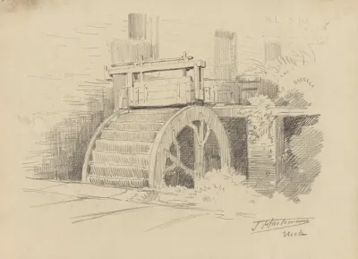 Moulin A Aube A Uccle Saint Job Detail De La Roue