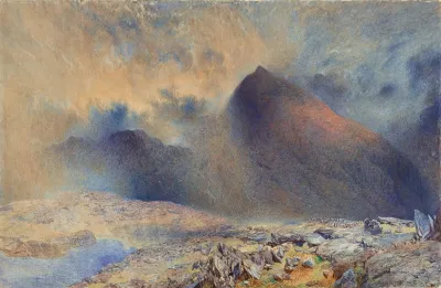 Mount Snowdon Through Clearing Clouds