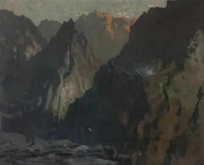 Mountain Landscape Possibly The Cullins Skye