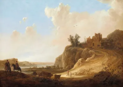 Mountainous Landscape With The Ruins Of A Castle