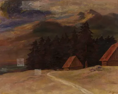 Mountainscape At Sunset