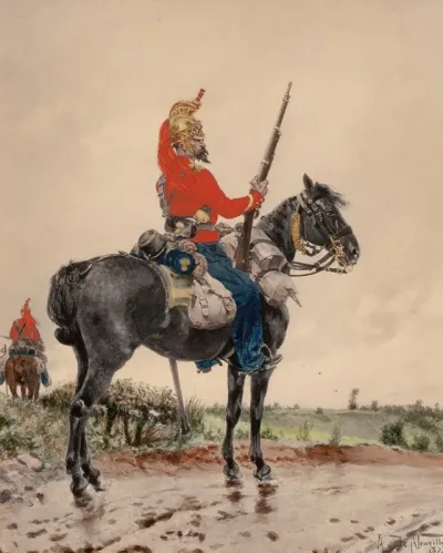 Mounted Soldier On Guard