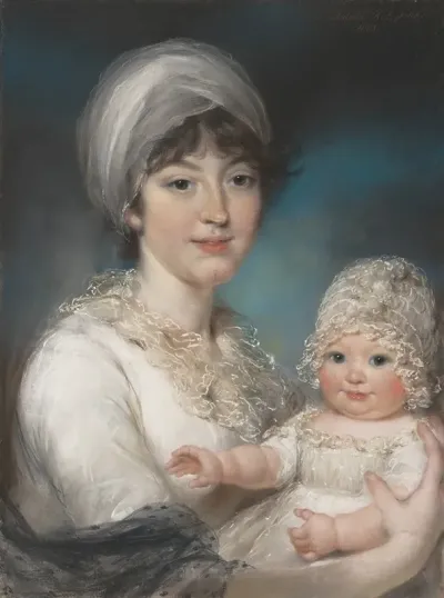 Mrs Robert Shurlock Henrietta Ann Jane Russell 1775 1849 And Her Daughter Ann