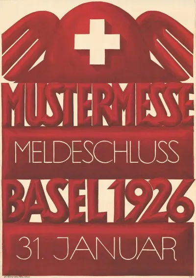 Mustermesse Basel 1926 Meldeschluss 31 Januar
