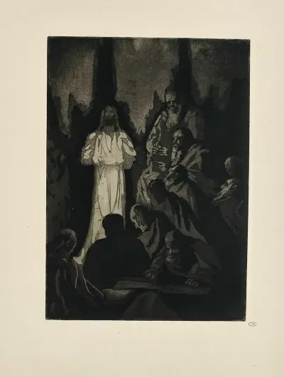 N 37 Christ Est Debout Devant Ces Hommes Tenebreux