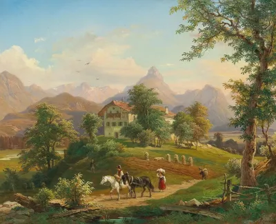 Nach Der Ernte Im Hintergrund Loser Und Trisselwand