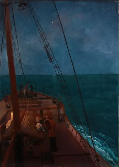 Nachtliche Fahrt Im Mittelmeer