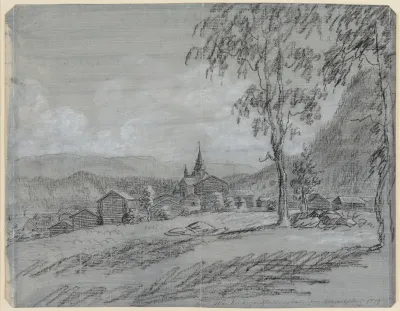 Naes Kirke I Hallingdal Set Fra Nordvest