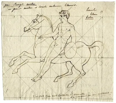 Naked Youth With A Winged Horse After A Greek Vase
