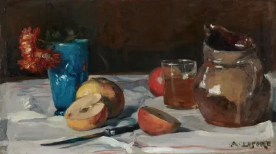 Nature Morte Au Broc Et Pommes