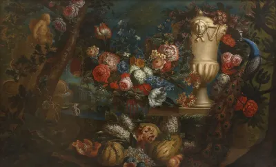 Nature Morte Aux Fruits Et Fleurs