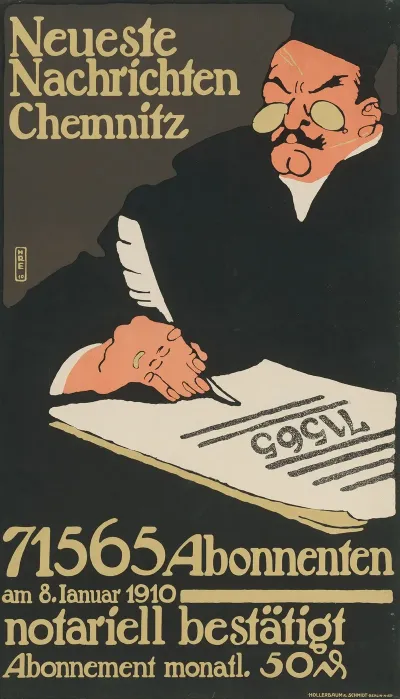 Neueste Nachrichten Chemnitz 71565 Abonnenten Am 8 Januar 1910