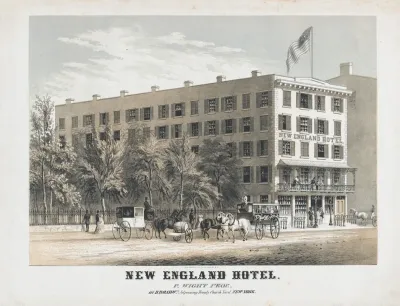 New England Hotel Broadway Adjoining Trinity Church Yard New York