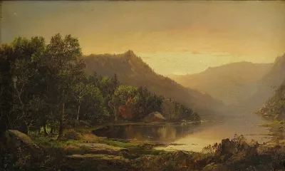 New England Mountain Lake At Sunrise