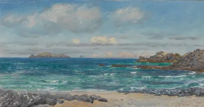 Newtrain Bay And Gull Island Cornwall
