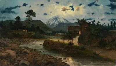 Night In Mexico In Front Of Popocatepetl