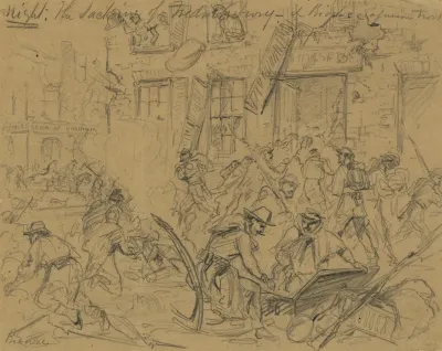 Night The Sacking Of Fredericksburg Biovace Of Union Troops