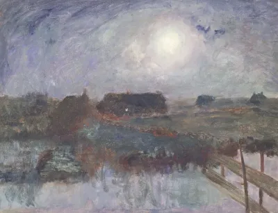 Night Time Landscape Near Brasschaat
