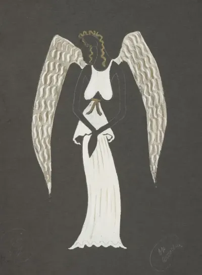 No More Peace White Halter Top With White Double Layer Skirt And Angel Wings