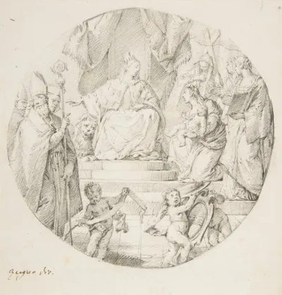 Nobility Presenting An Infant To Venice