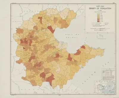 North China Density Of Population By Hsien